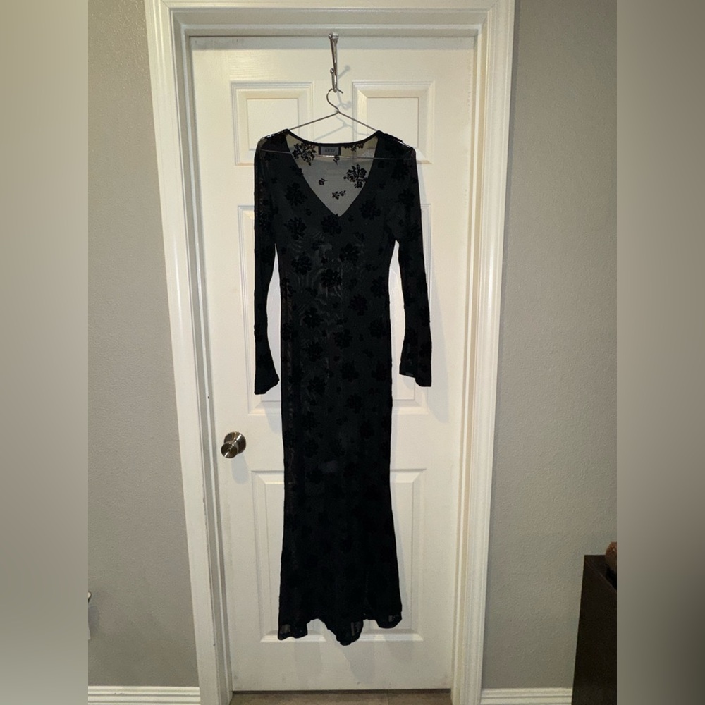 Elegant Black Floral Dress